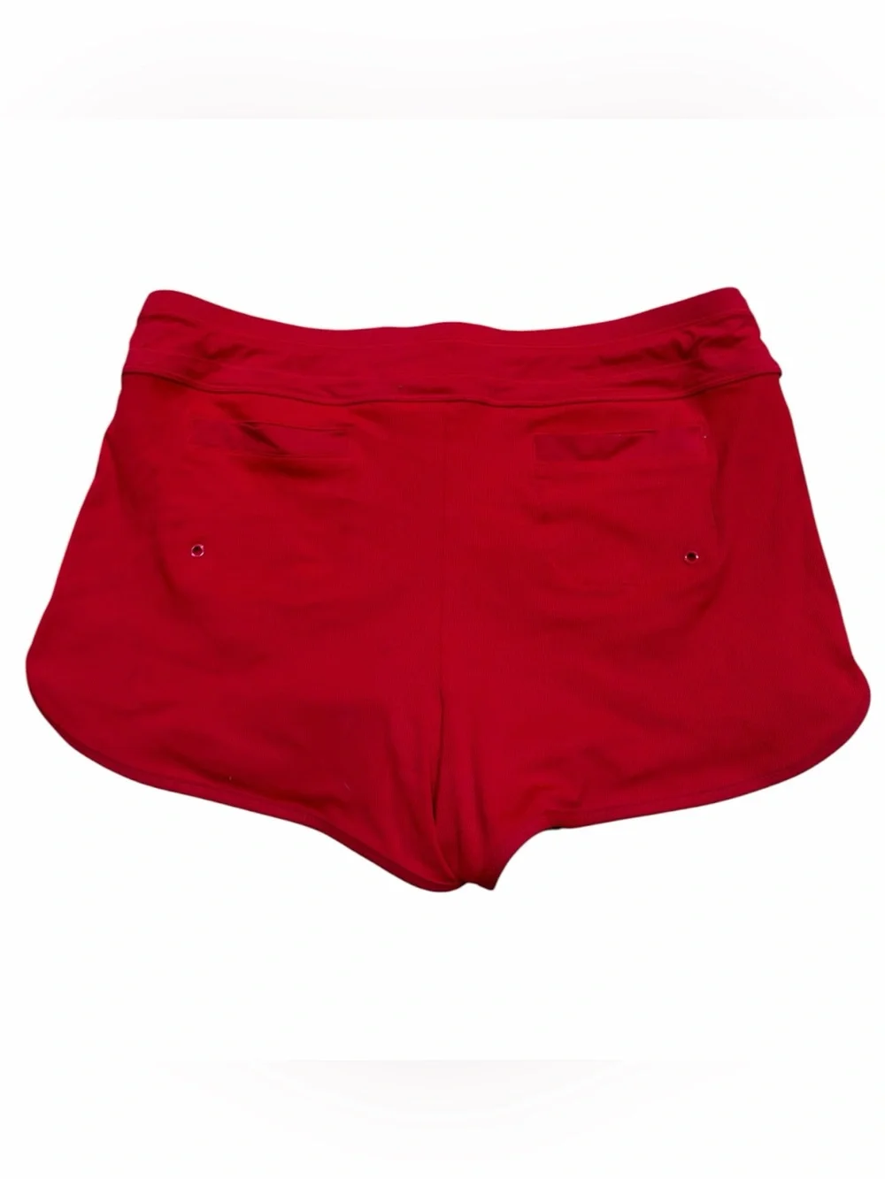 Athleta Surge Swim Shorts Women’s Medium Red High Rise Lined Like New